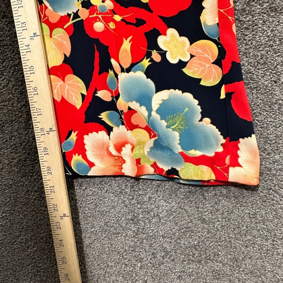 Ann Taylor Loft Cropped Trouser Pants Women 00P Floral Hi Rise Wide Leg Culottes - Picture 9 of 13